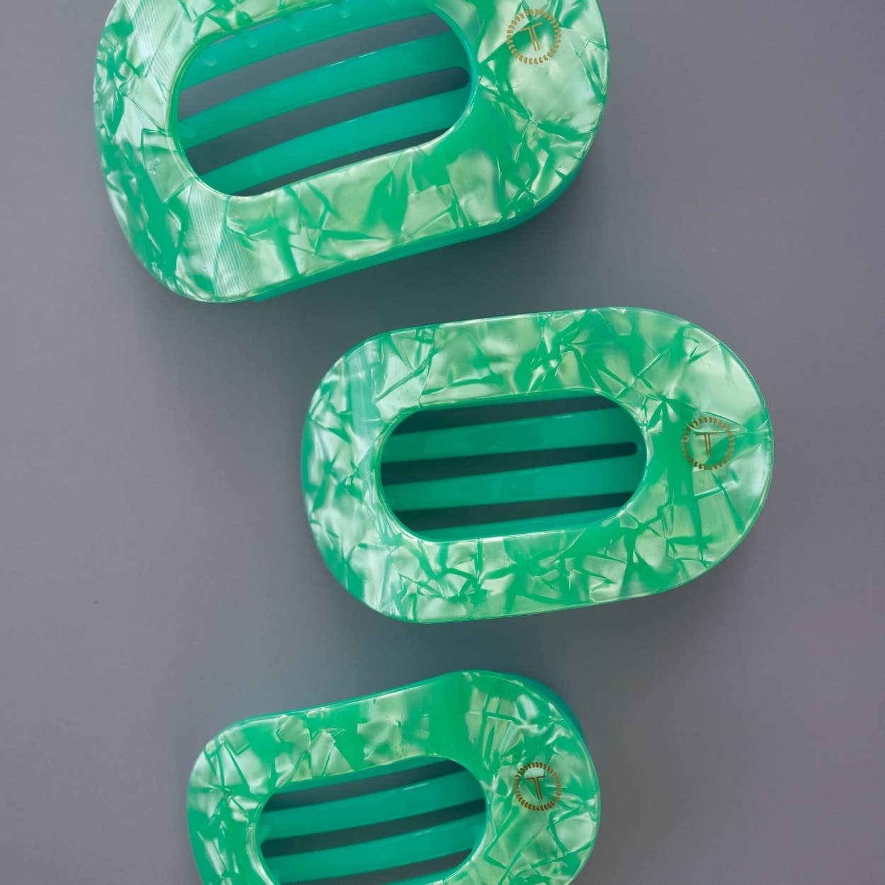 Flat Round Hair Clip | Small | Spring Splash