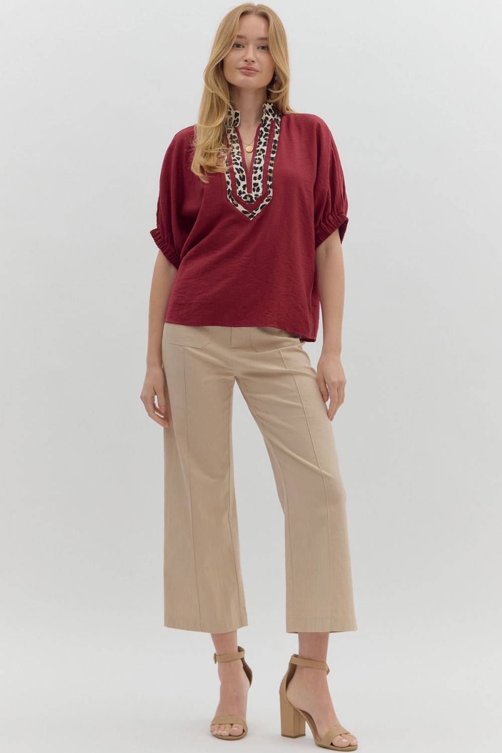 The Liza Top -Garnet