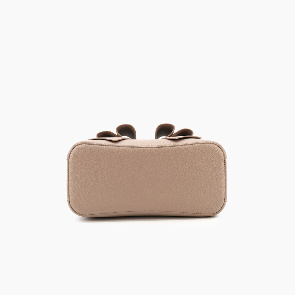 Jesse Bow Crossbody Handbag: Beige