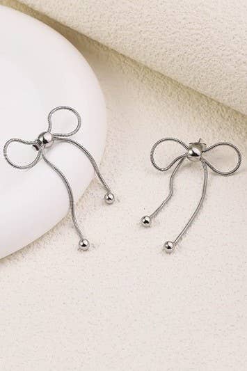 Bow Earrings - Gold