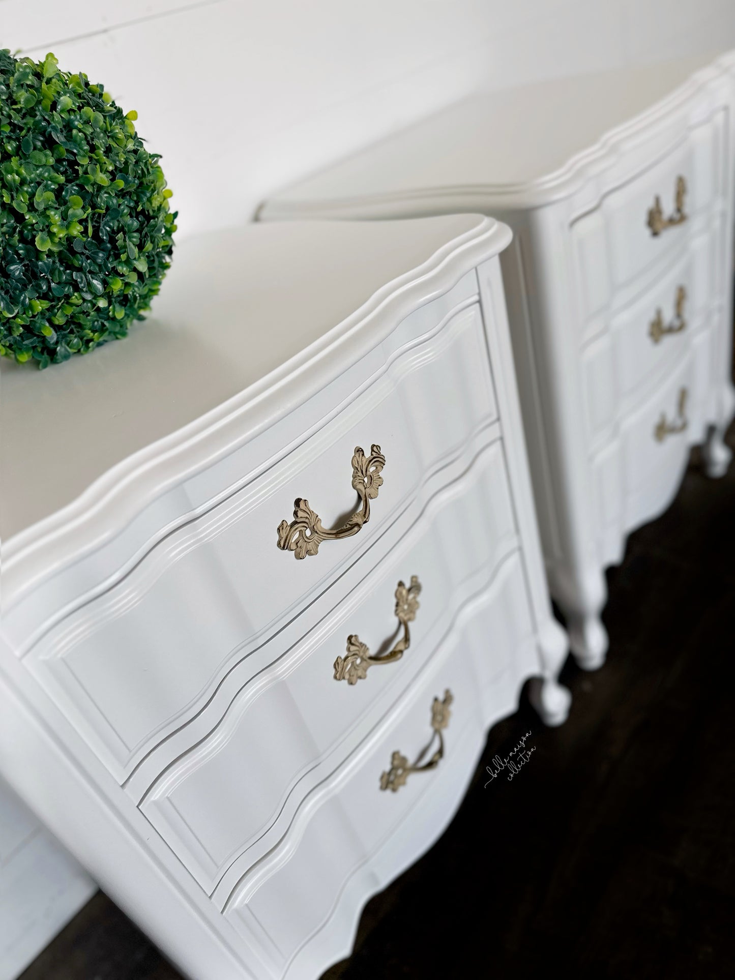 White French Provincial Nightstands - Pair