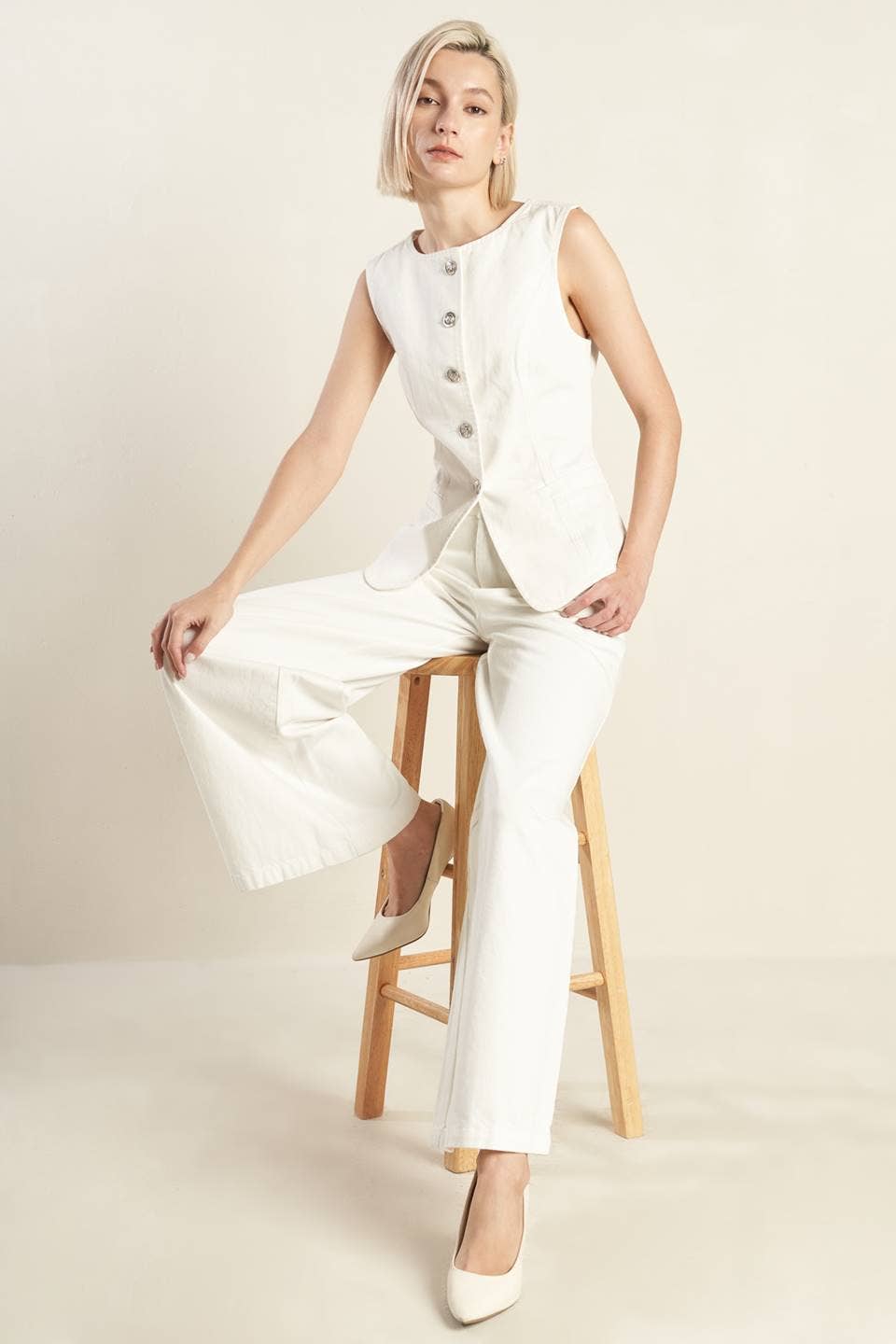 The Weaver Pants - White