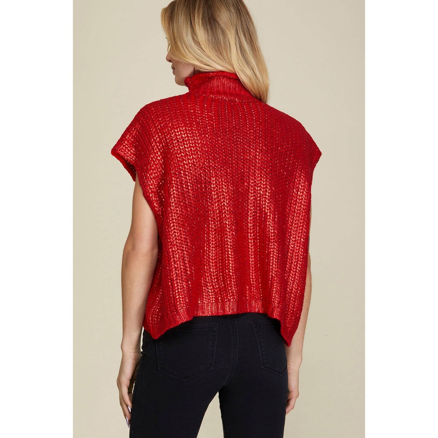 Metallic Sweater - Red