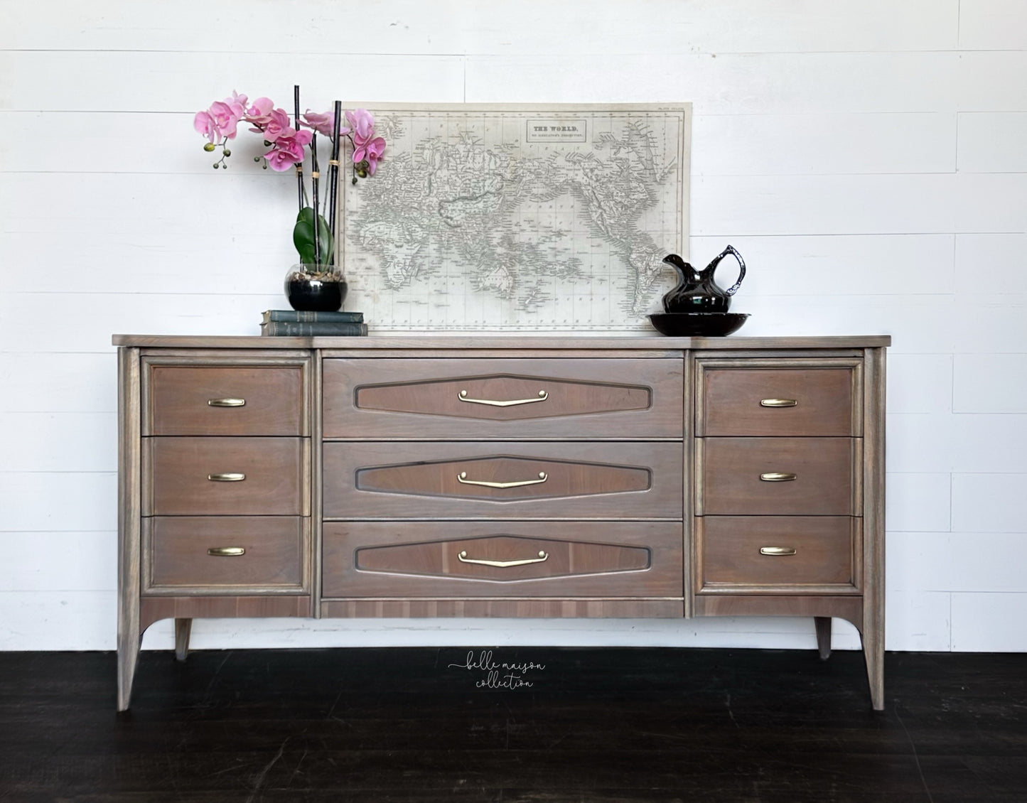 Mid Century Dresser - Ash Gray - LOCAL PICKUP ONLY