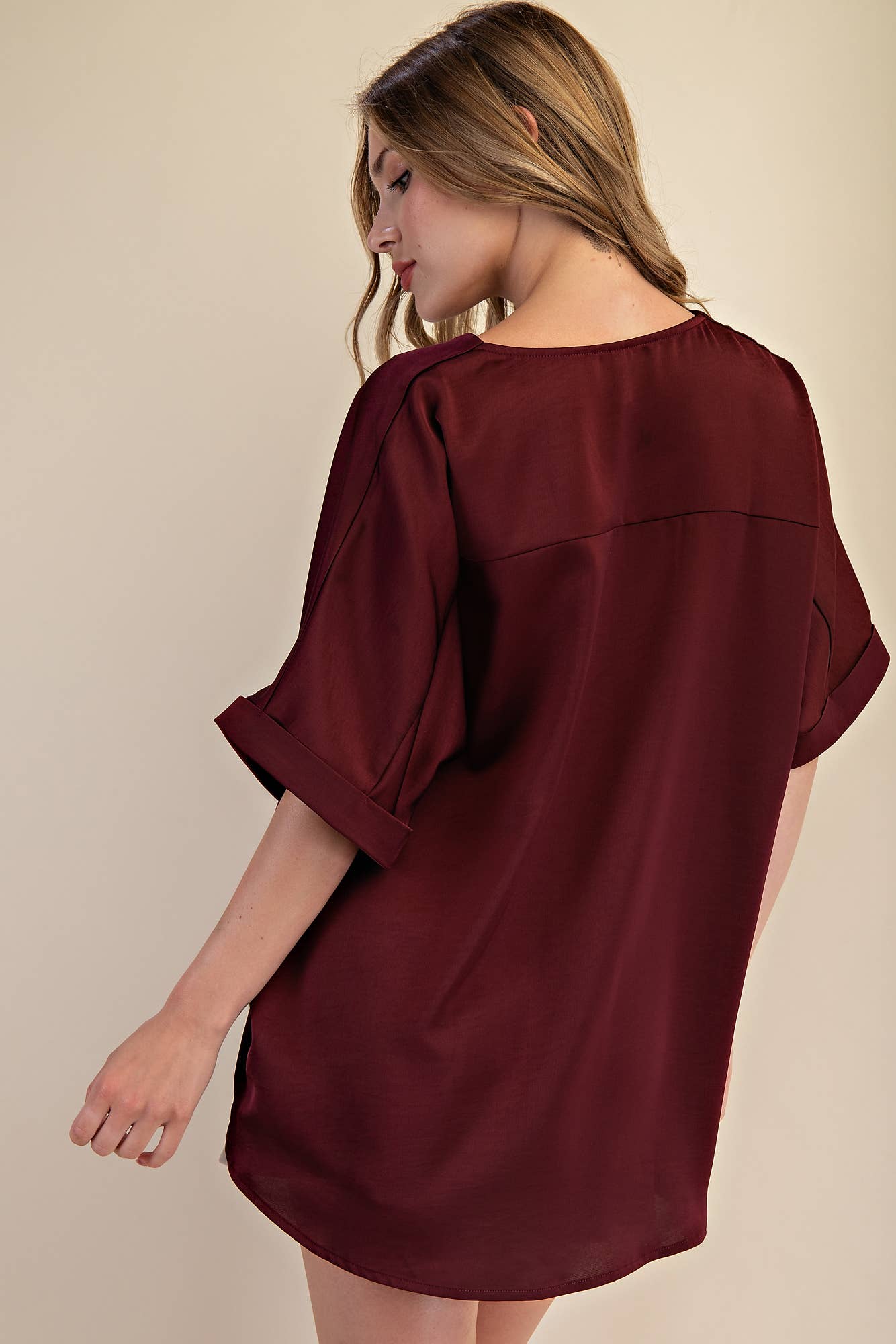 The Erica Hi Lo Blouse - Black