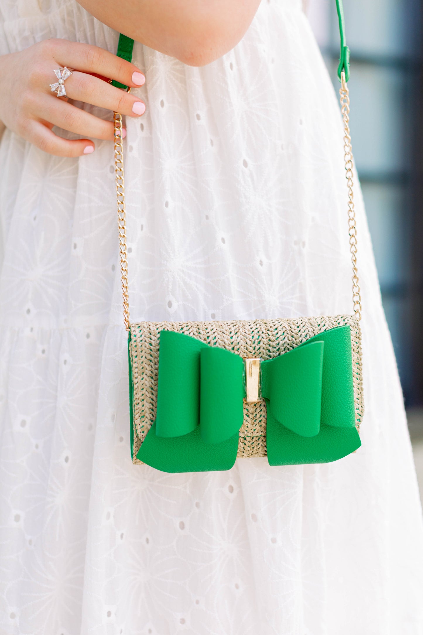 White Eyelet Midi Dress