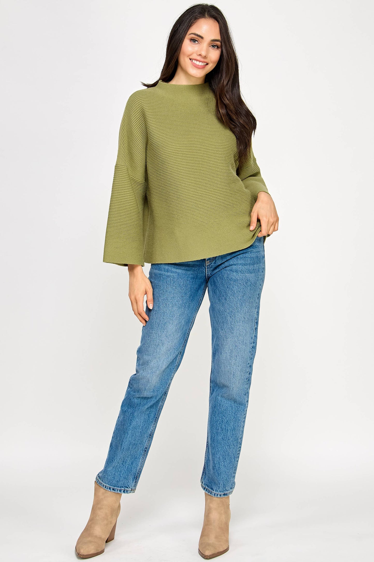 The Mara Sweater - Light Sage