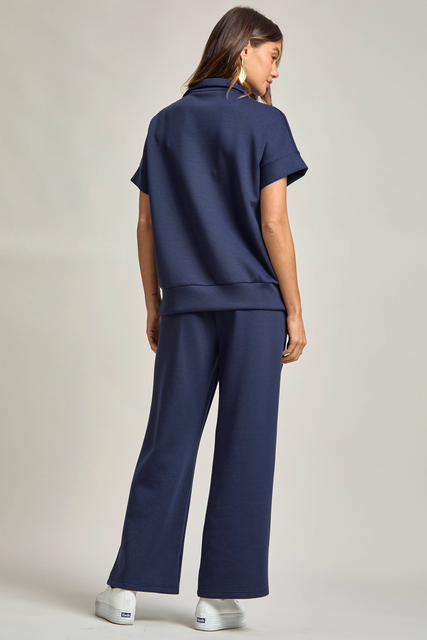 Quarter Zip & Pants Set - Navy