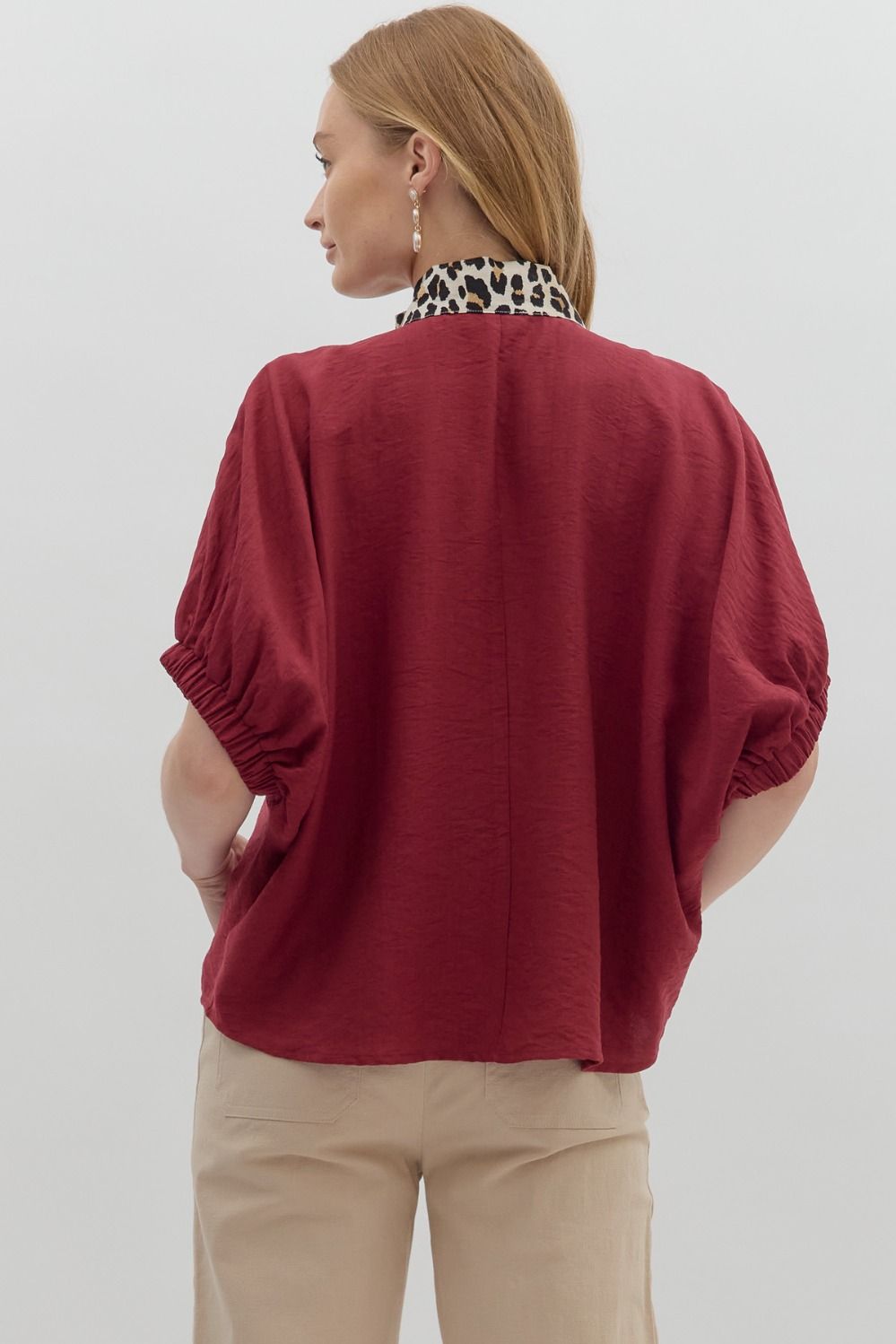 The Liza Top -Garnet