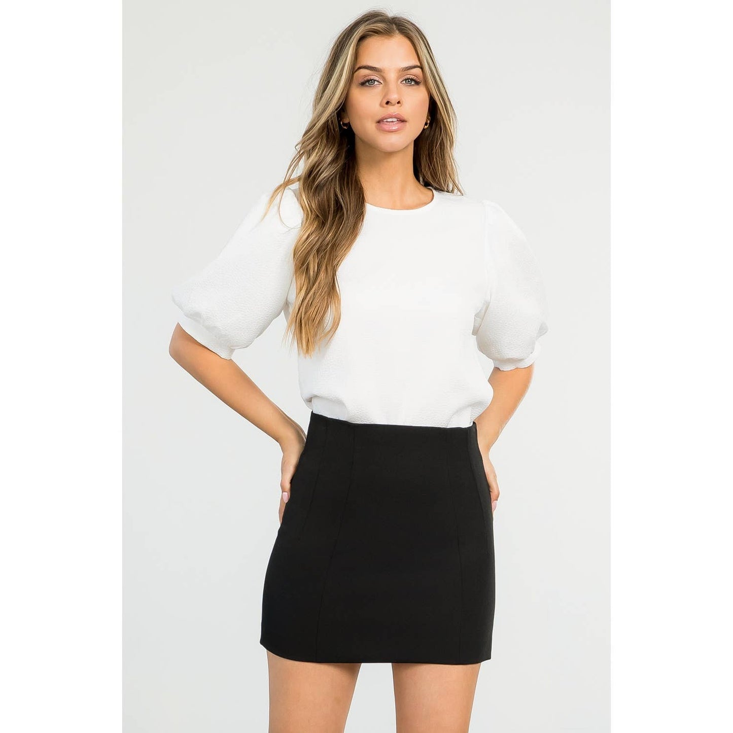 Textured Blouse - White