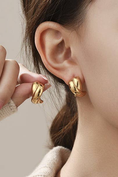 Gold Huggie Hoops