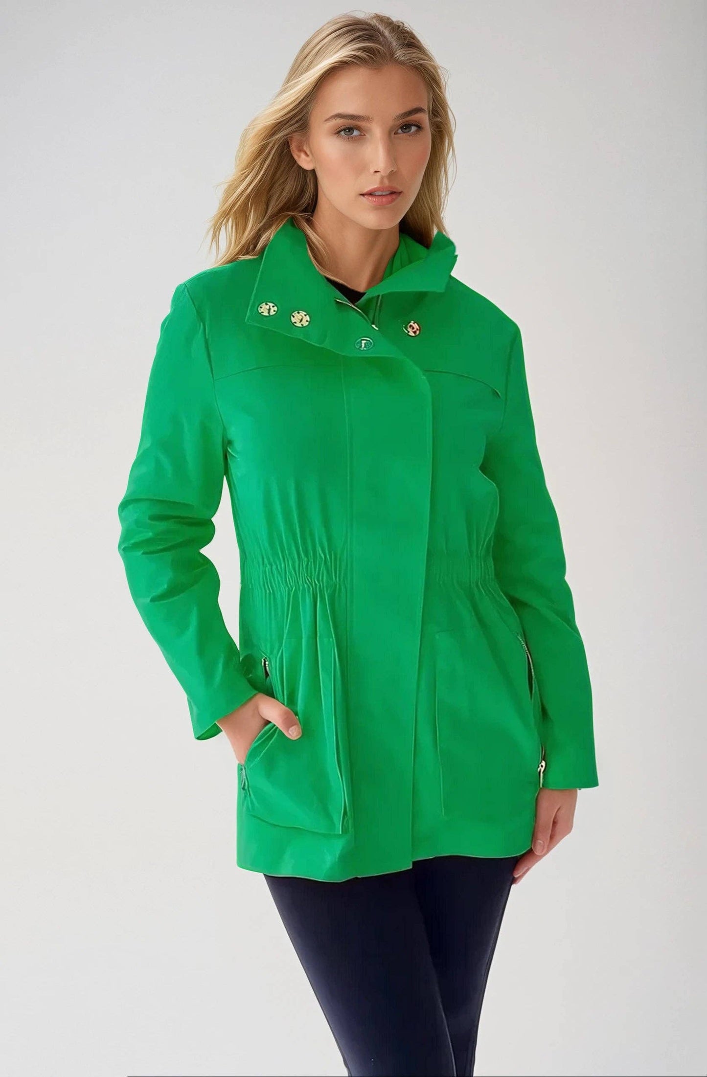 Ciao Milano Water Resistant Raincoat - Irish Green