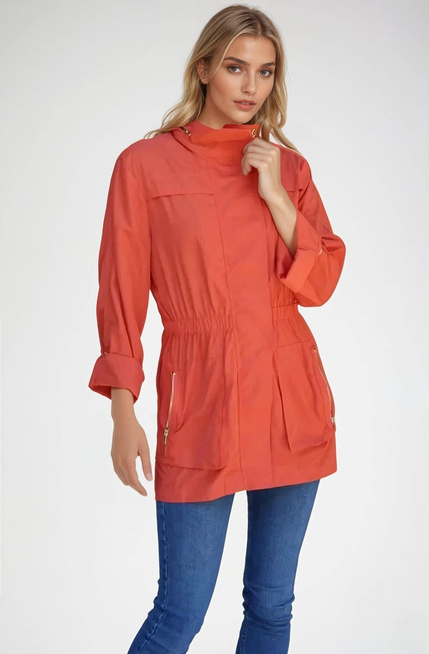 Ciao Milano Water Resistant Raincoat - Orange