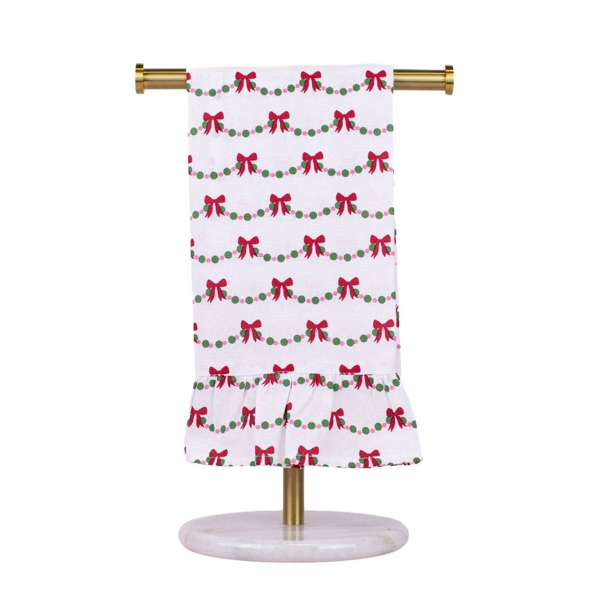Bow Garland Ruffle Hand Towel
