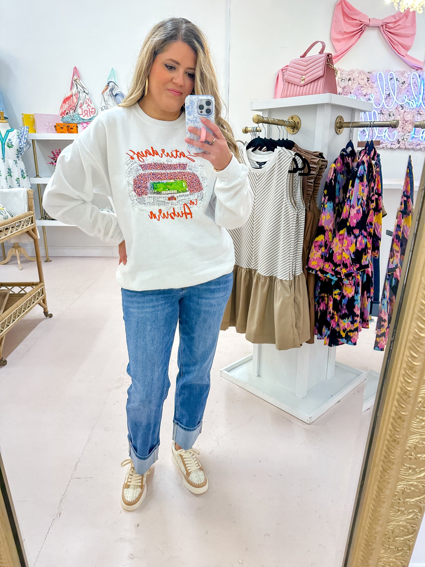Saturdays In Auburn Sweatshirt (White)