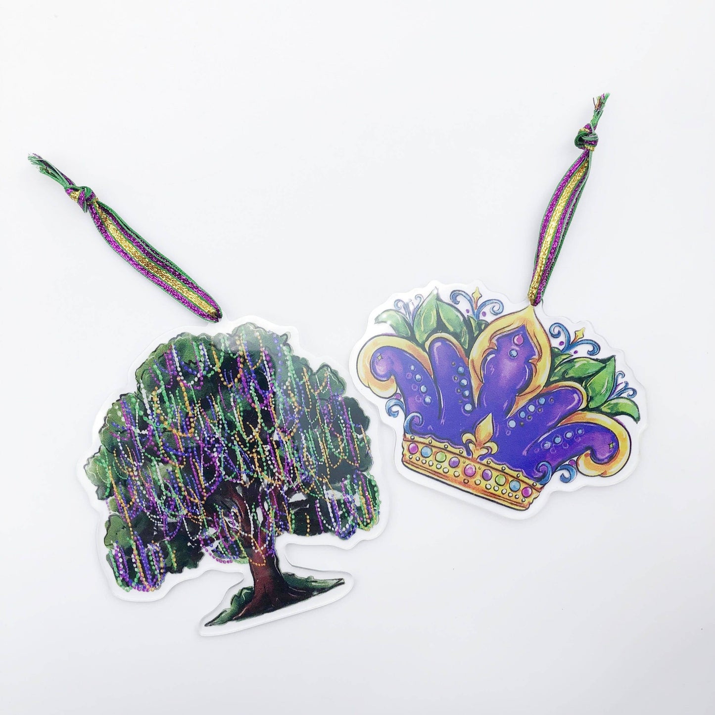 Acrylic Mardi Gras Bead Tree Ornament