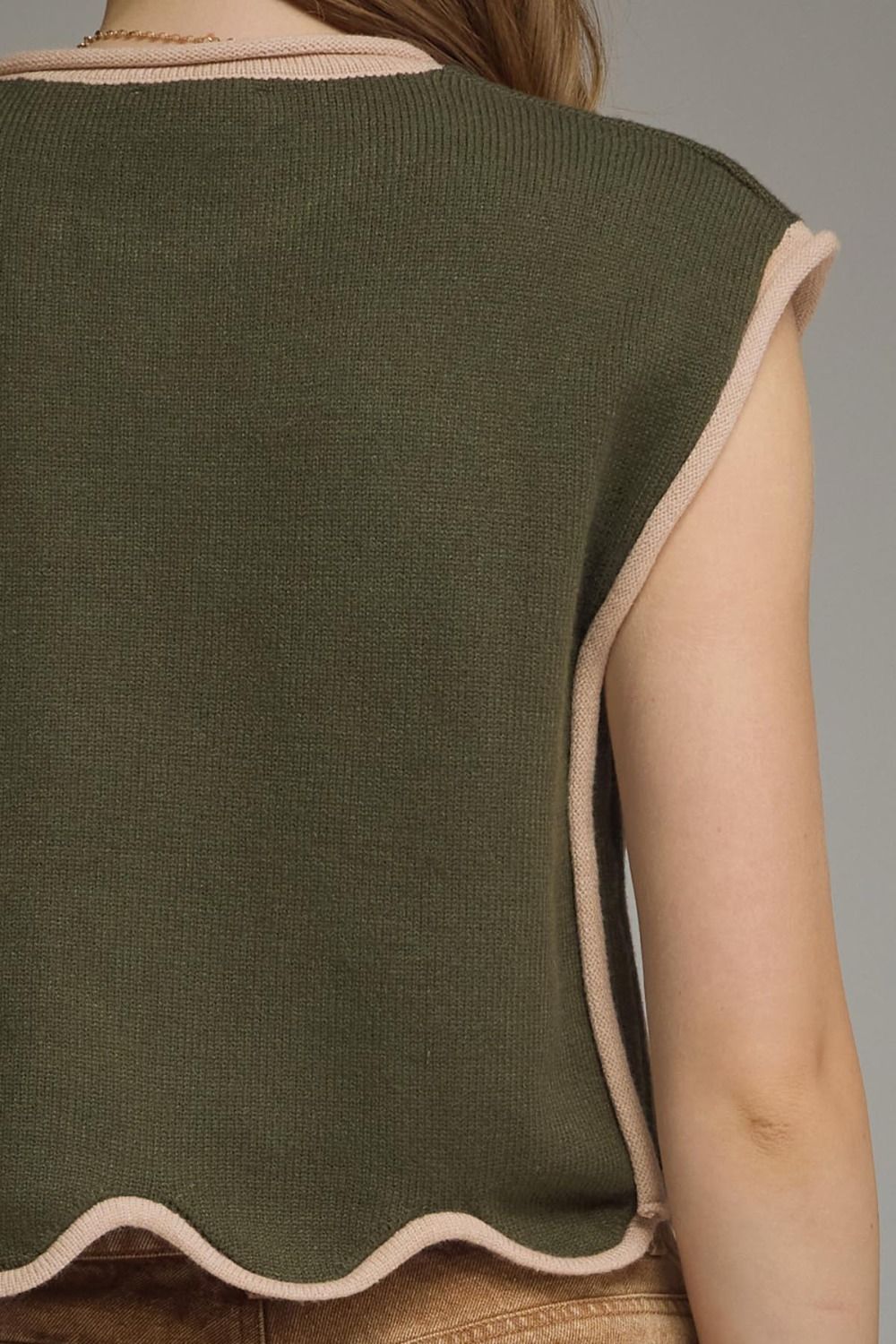 The Ally Knit Top - Army