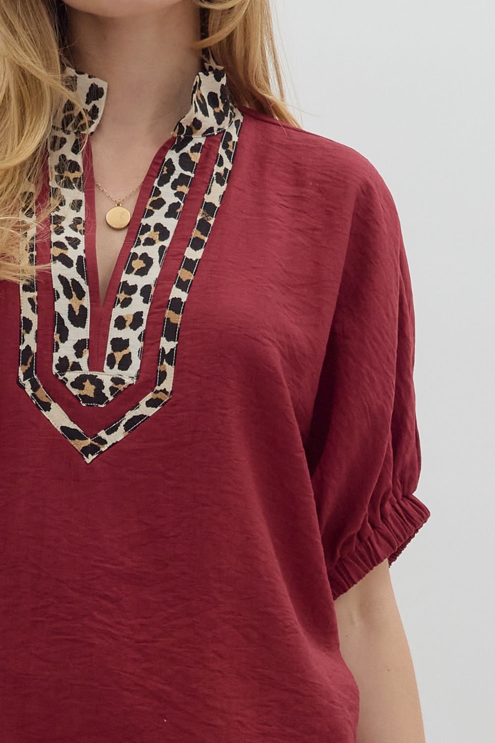The Liza Top -Garnet