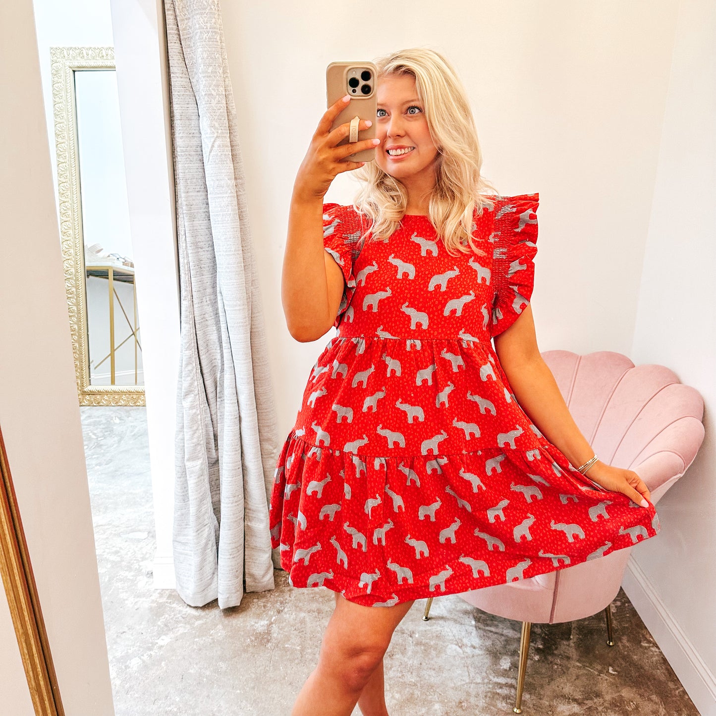Everly Dress - Elephants