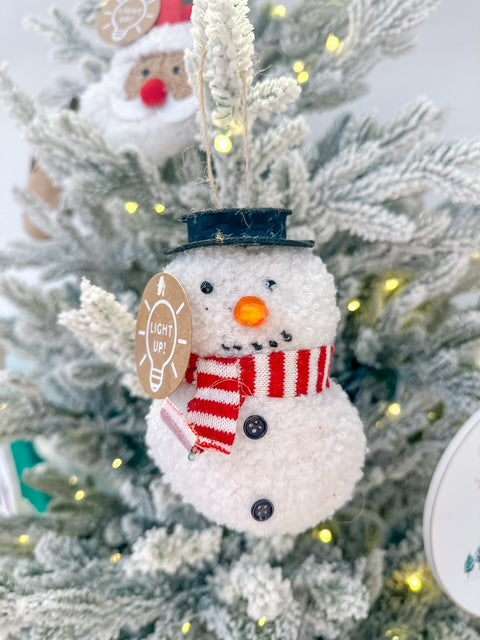 Light Up Ornament - Snowman