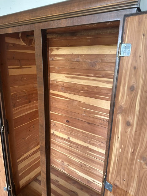 Walnut Stained Armoire - Pickup only - No Shipping