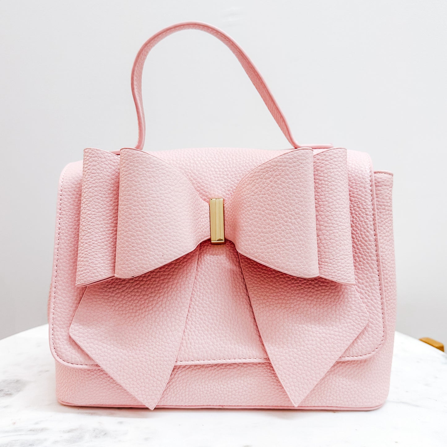Eva Bow Satchel - Blush