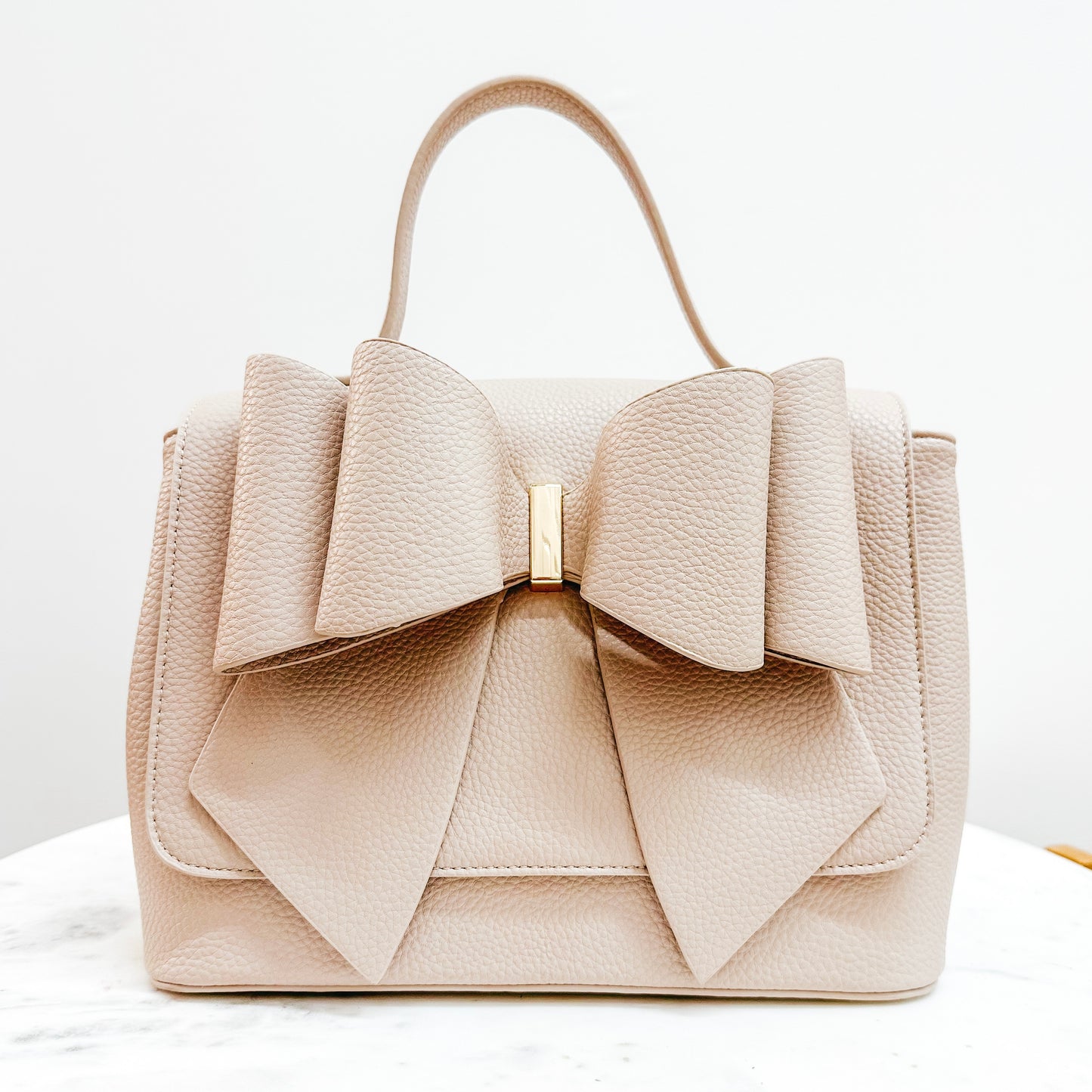 Eva Bow Satchel - Beige