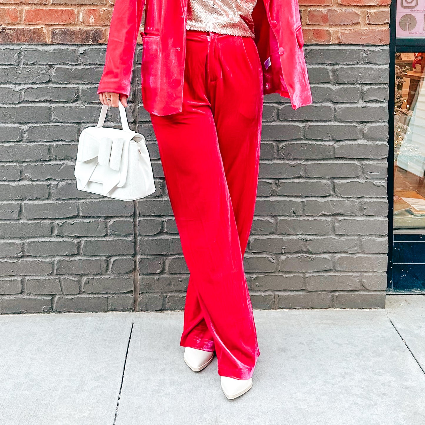 Velvet Pants - Fuchsia