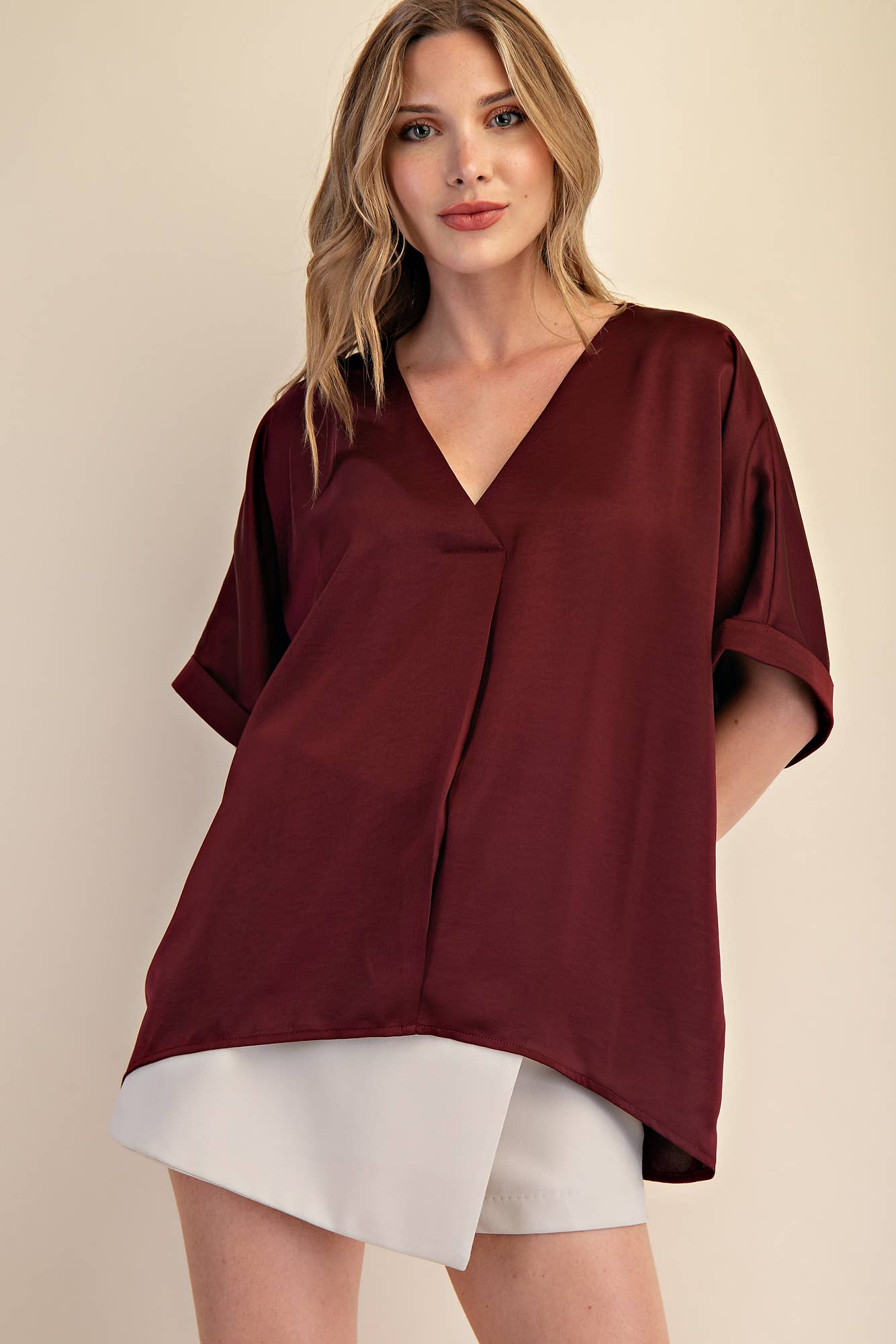 The Erica Hi Lo Blouse - Black