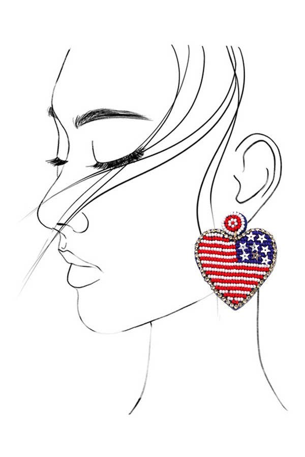 Flag Drop Earrings