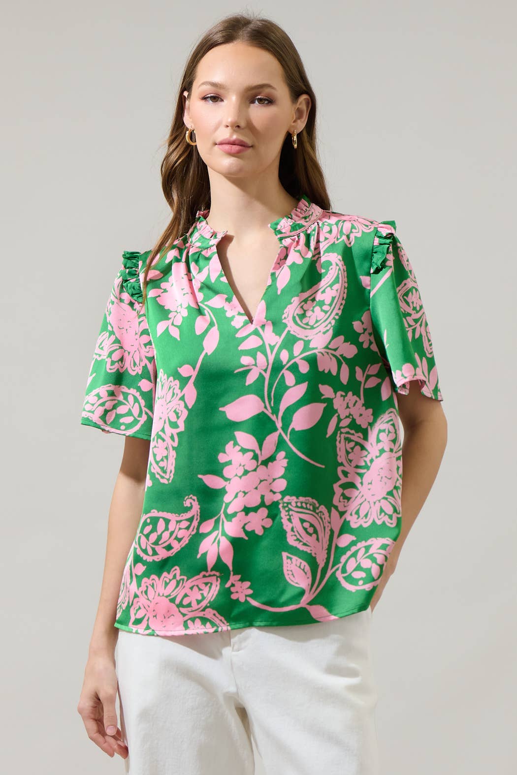 The Angela Satin Top