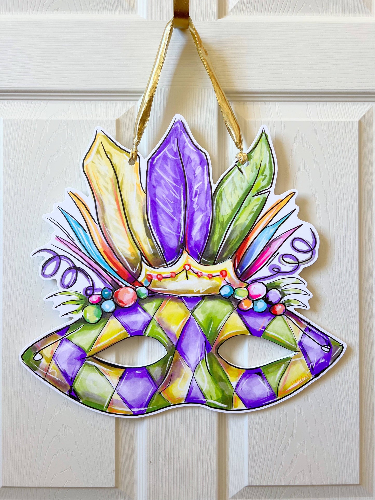 Mardi Gras Door Hanger