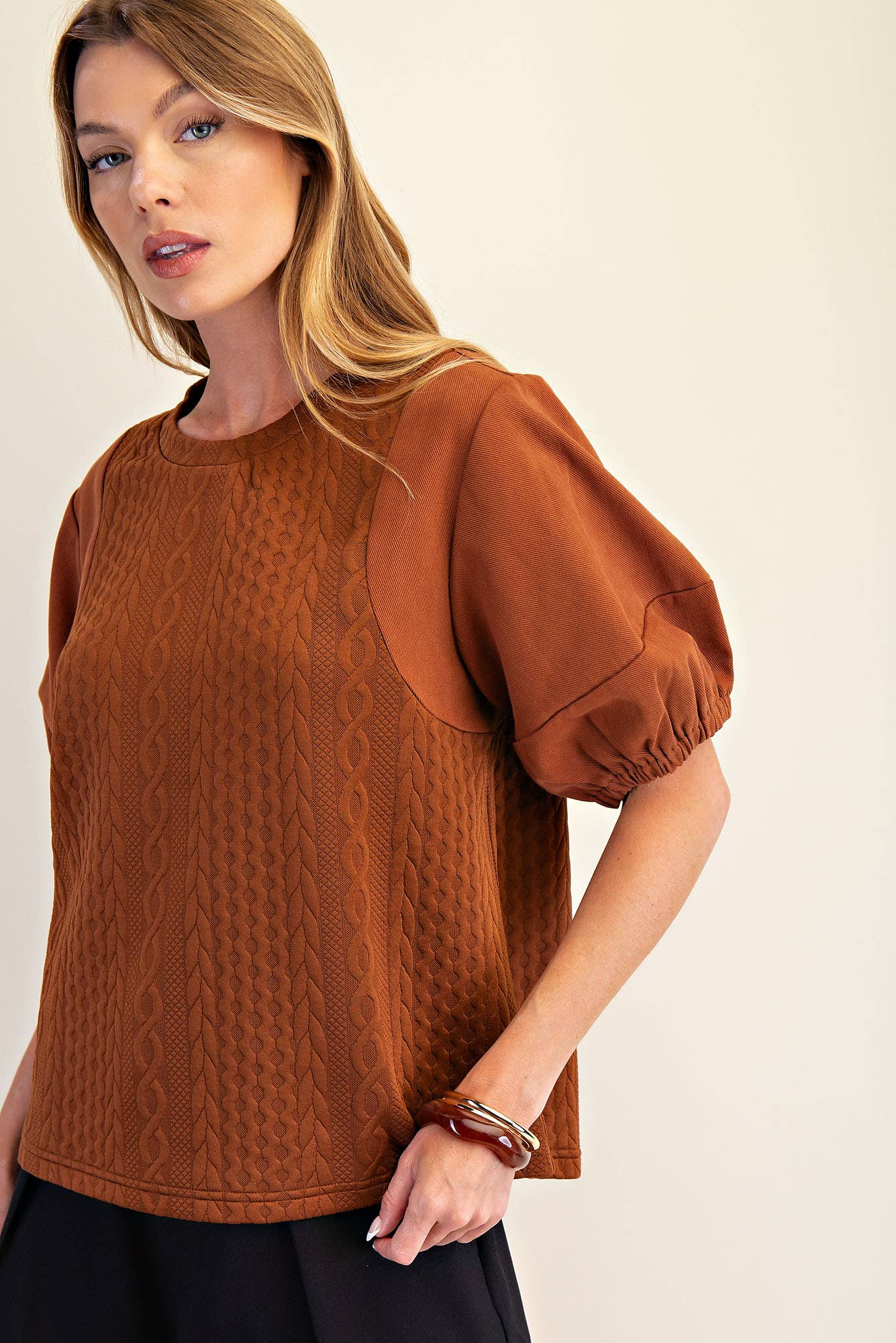 The Lilly Top - Camel