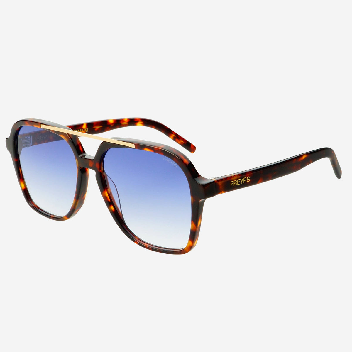 Spencer Unisex Aviator Sunglasses: Tortoise / Blue