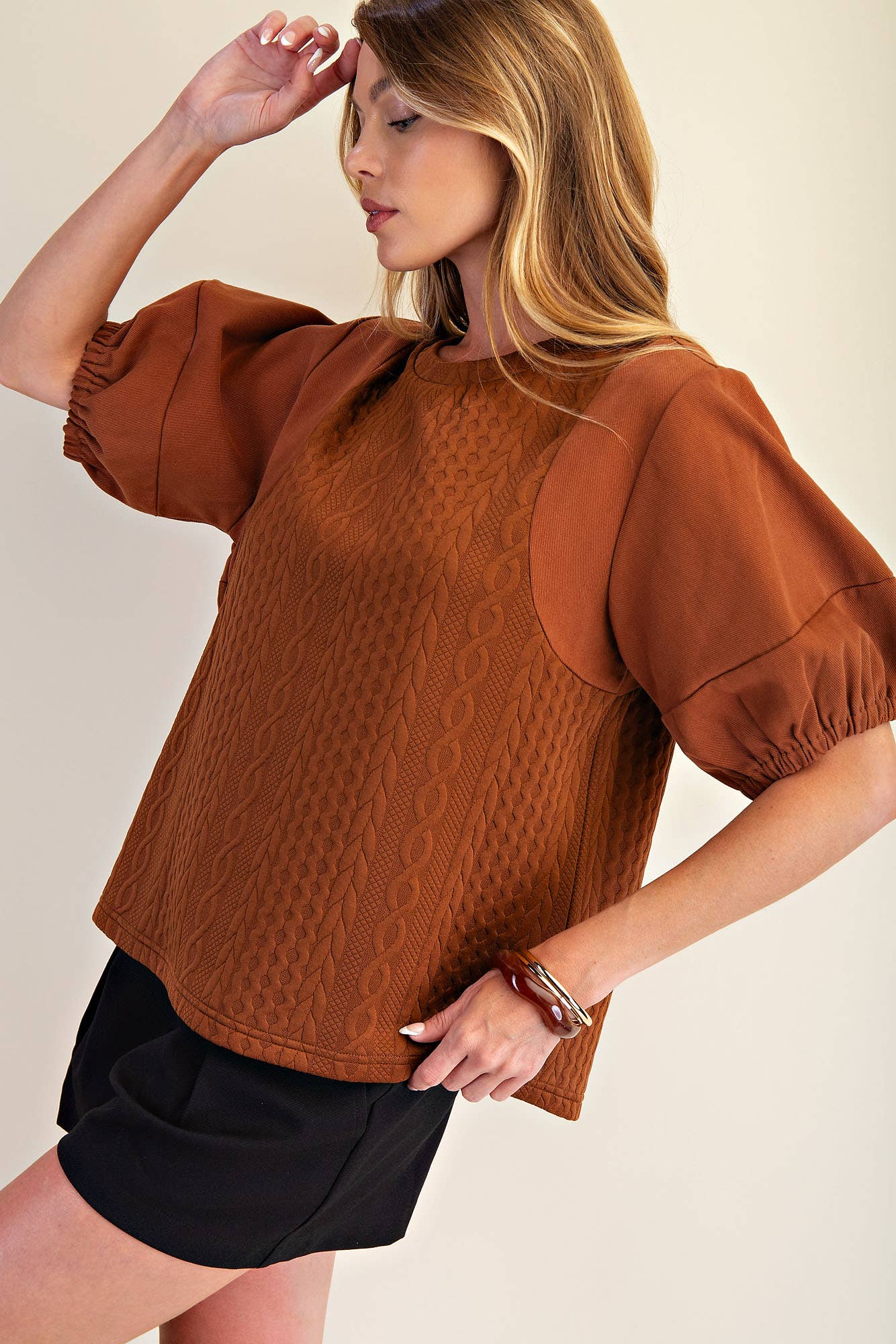 The Lilly Top - Camel