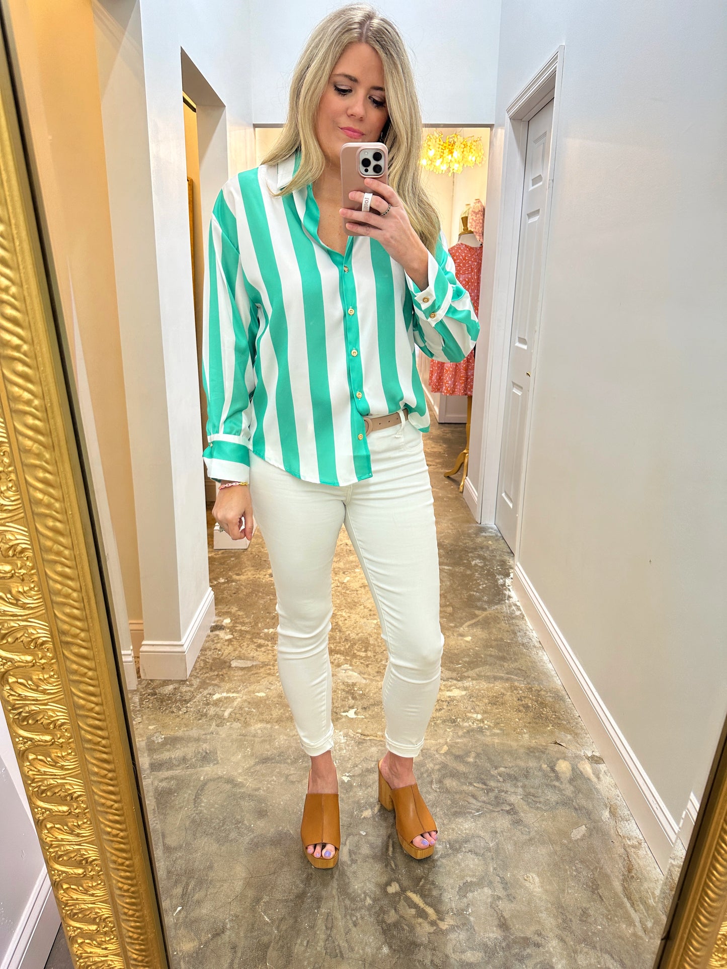 Striped Blouse - Mint