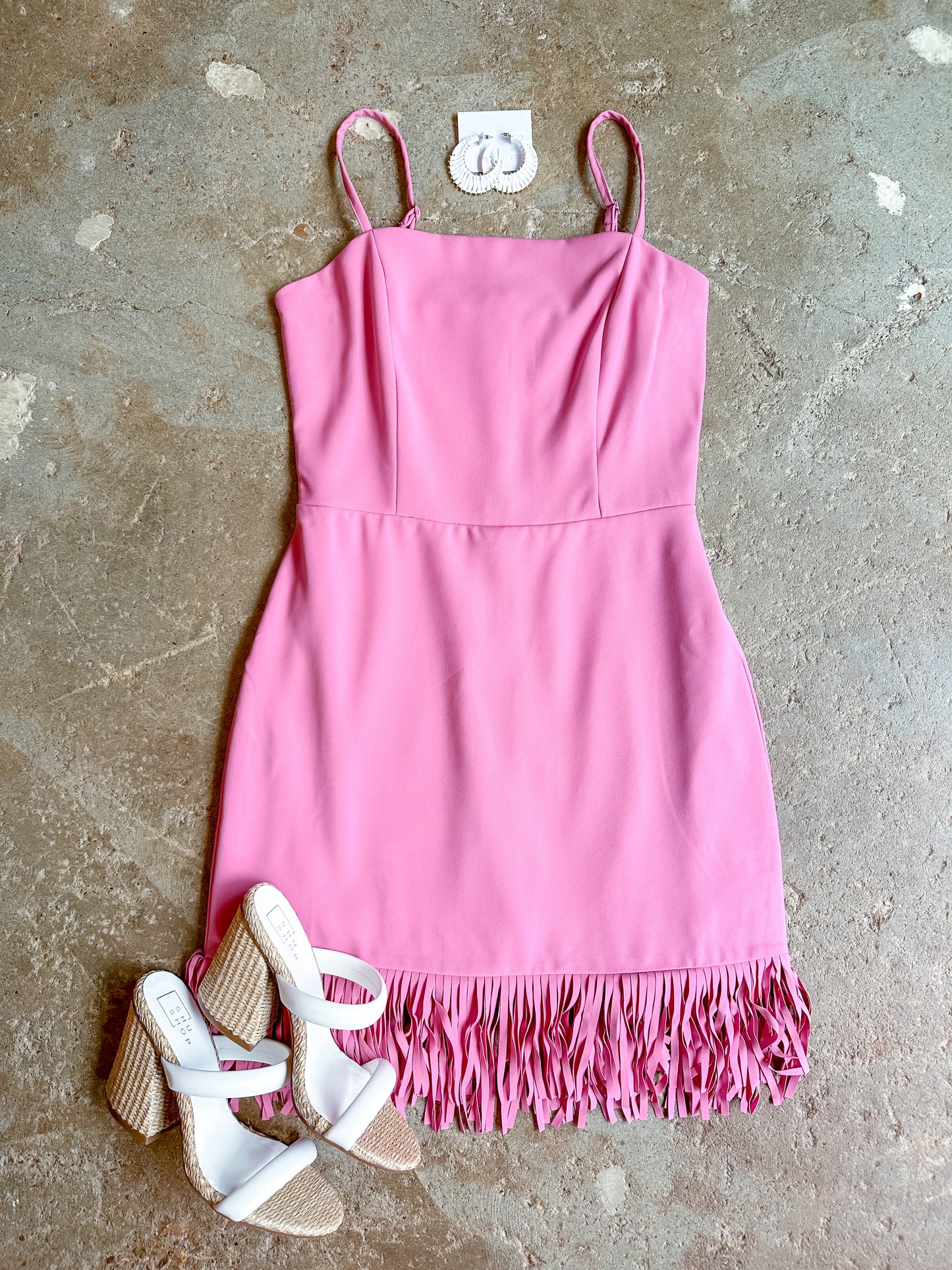 Rose Fringe Dress