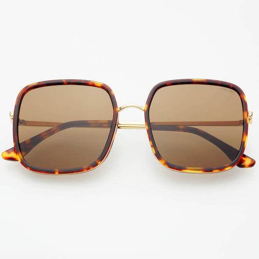 Cosmo Acetate Womens Square Sunglasses: Dark Tortoise