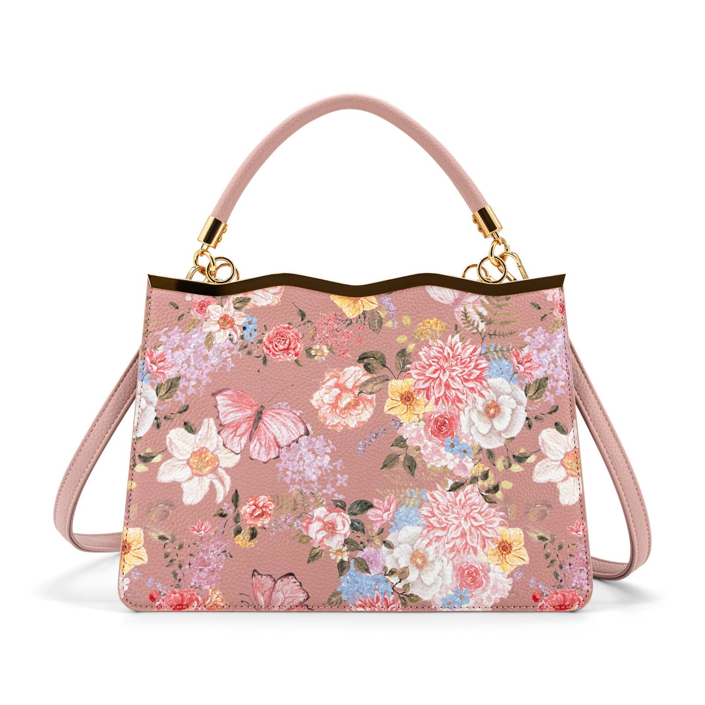 Amelie Floral Bow Bag: Blush