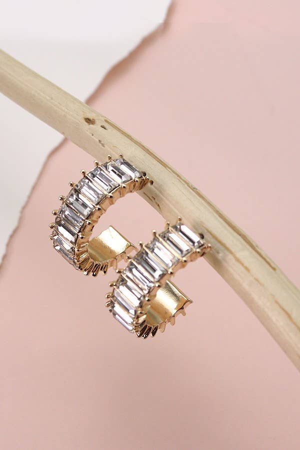 Baguette Hoop Earrings