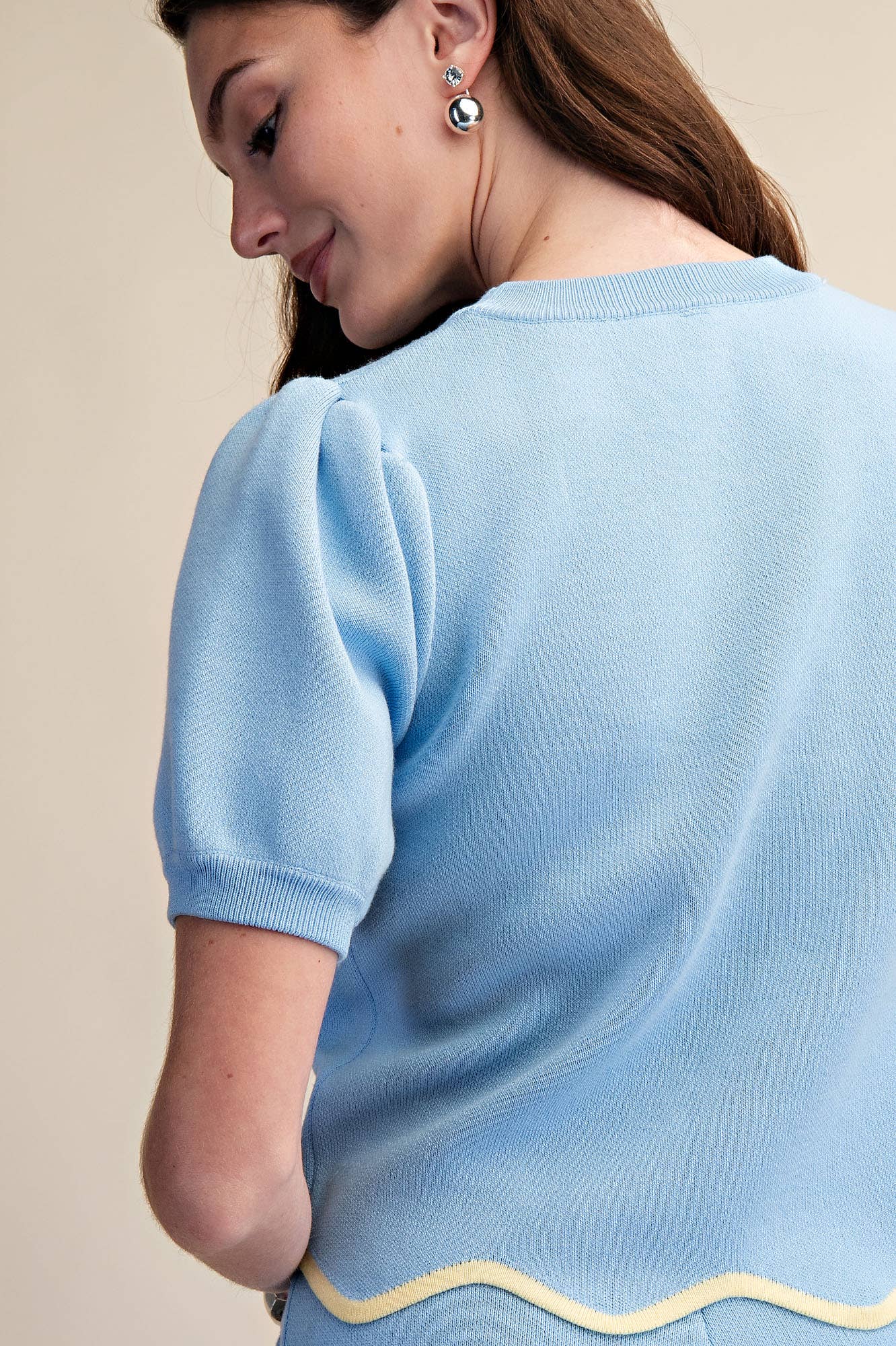 The Scallop Sweater Set - Blue