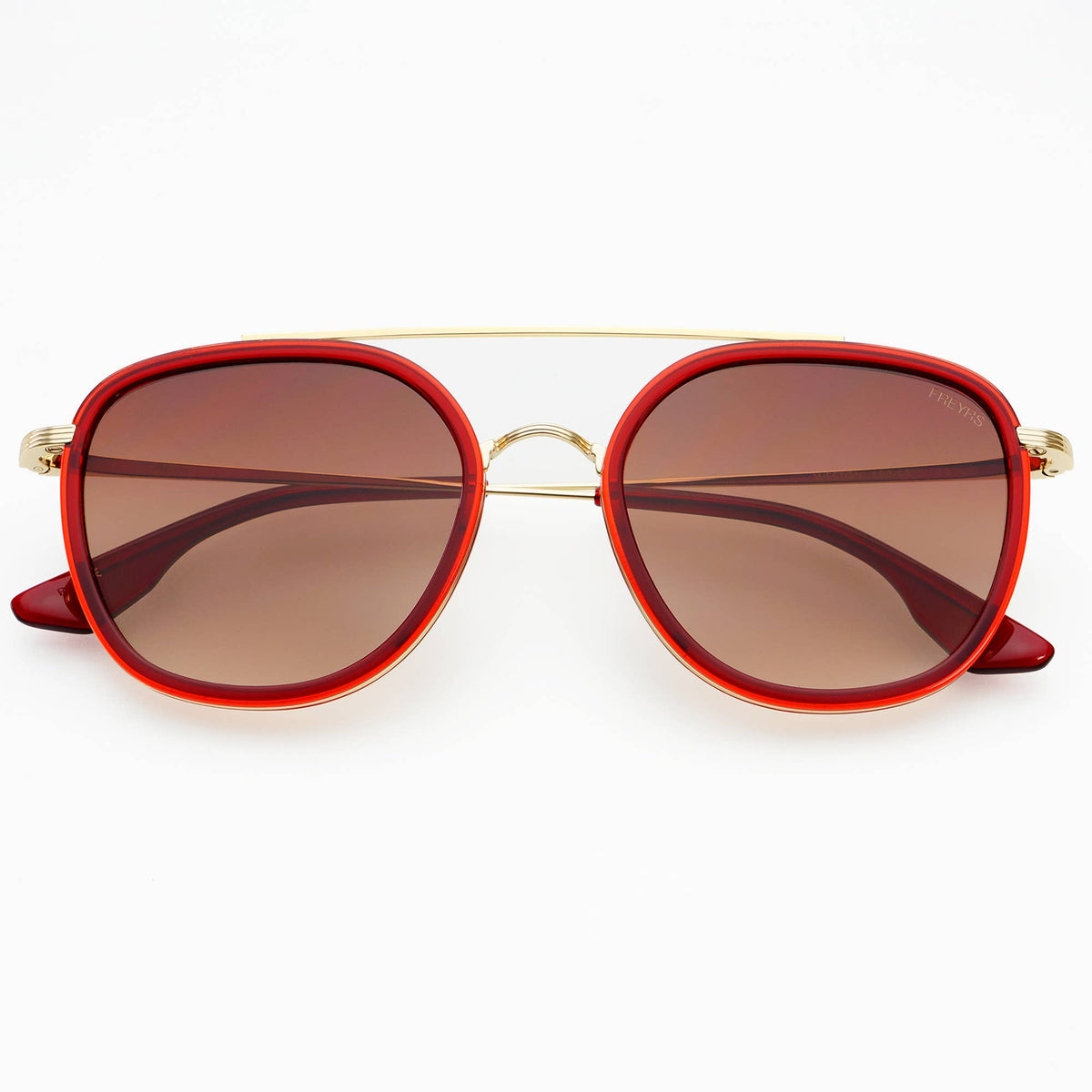 Weston Acetate Round Unisex Sunglasses  : Red