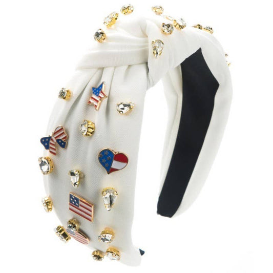 4th Of July Headband - White