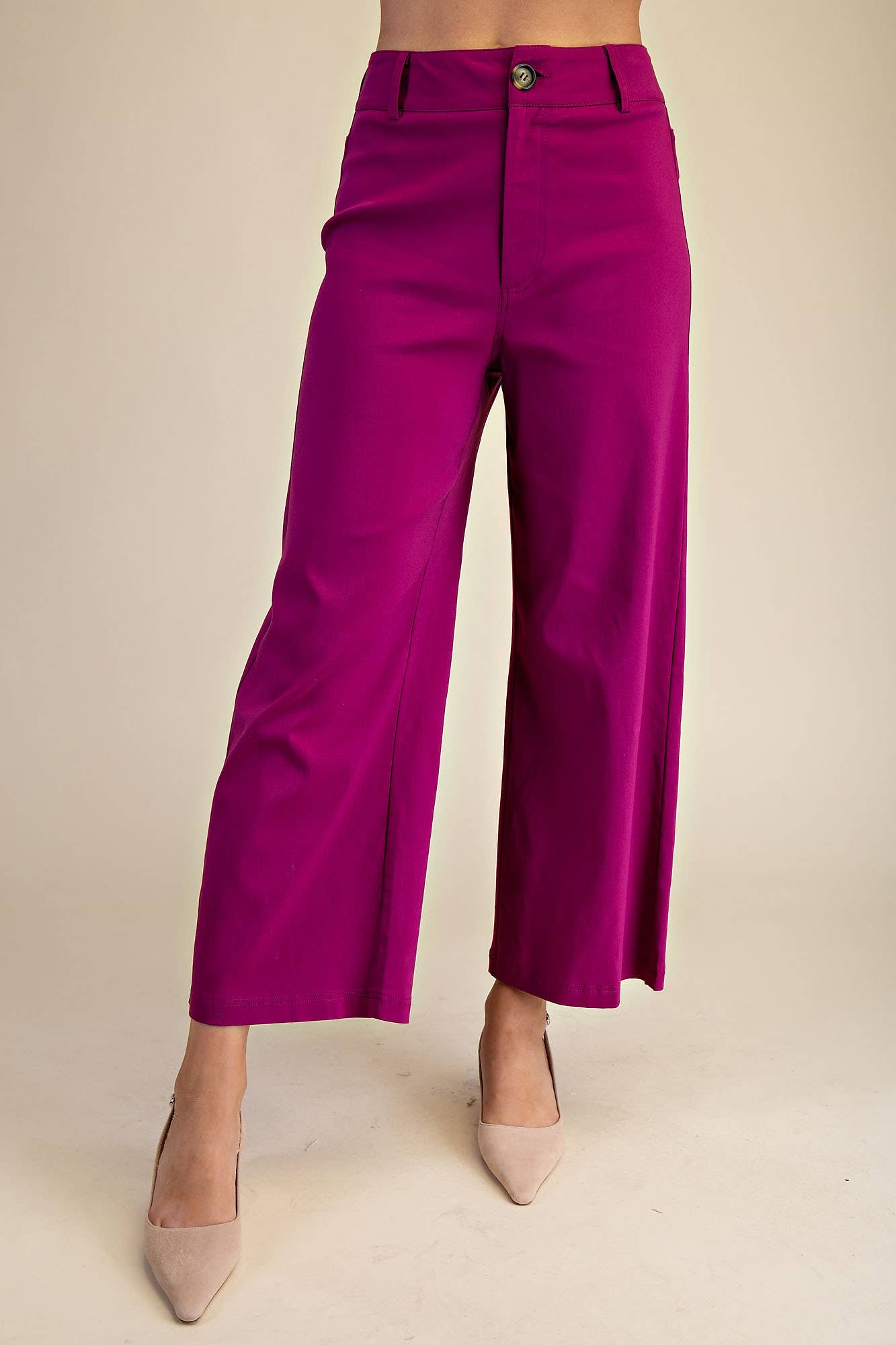 High Waist Pants: Plum