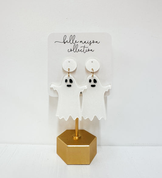 Glitter Ghost Earrings