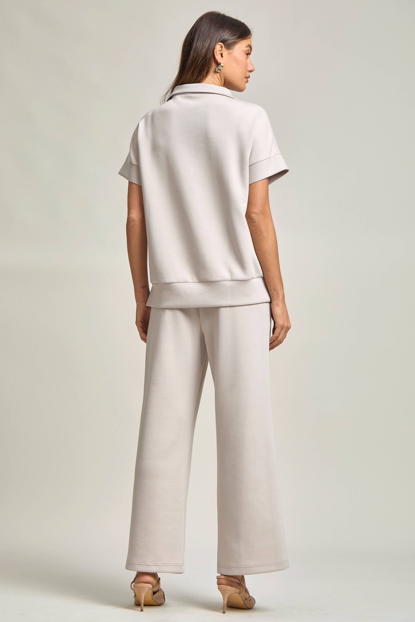 Quarter Zip & Pants Set - Grey
