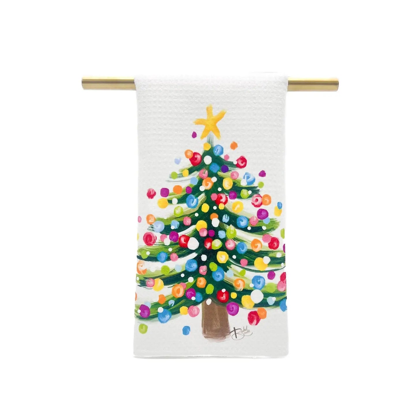 Colorful Splatter Tree Tea Towel