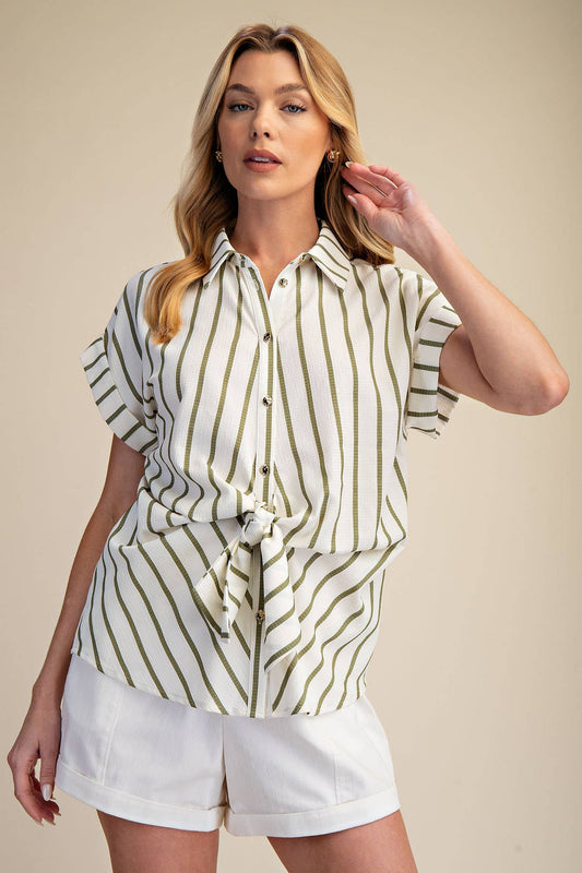 The Joanie Blouse - Olive