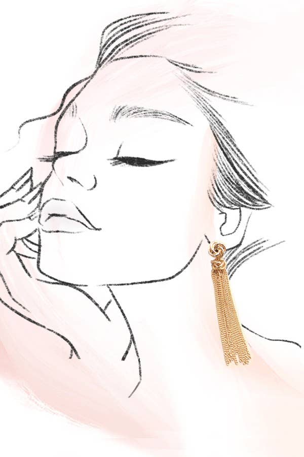 Gold Tassel Earrings