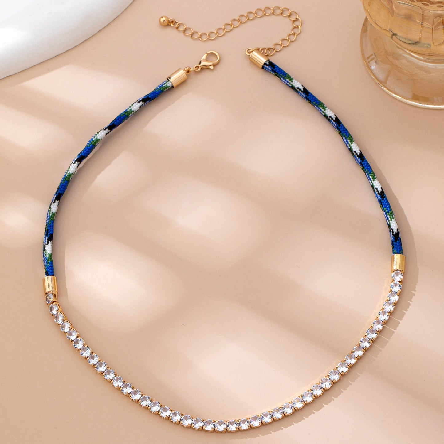 Corded Necklace - Blue